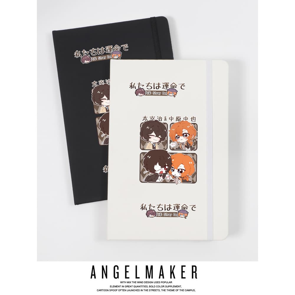 Bungou Stray Dog Dazai Osamu Nakahara Nakaya Mercadoria Fantasy Valley Bidimensional Alça de Estudante Notebook Bloco de