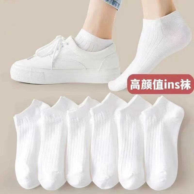 Meias masculinas Anti-pé desodorante Xiazhu e meias meias primavera verão absorvente de suor meias brancas simples All-M