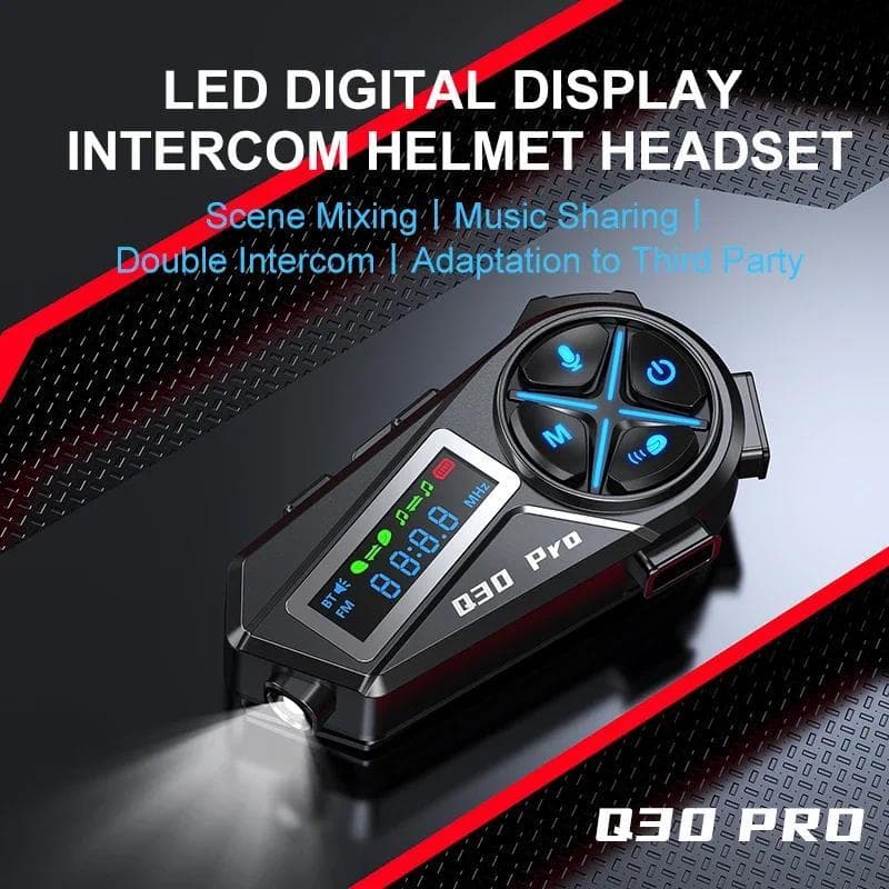 Motocicleta Interfone Fone De Ouvido Capacete BT 5.4 Para 2 Pilotos 500M À Prova Dwaterproof Água Compartilhamento Músic