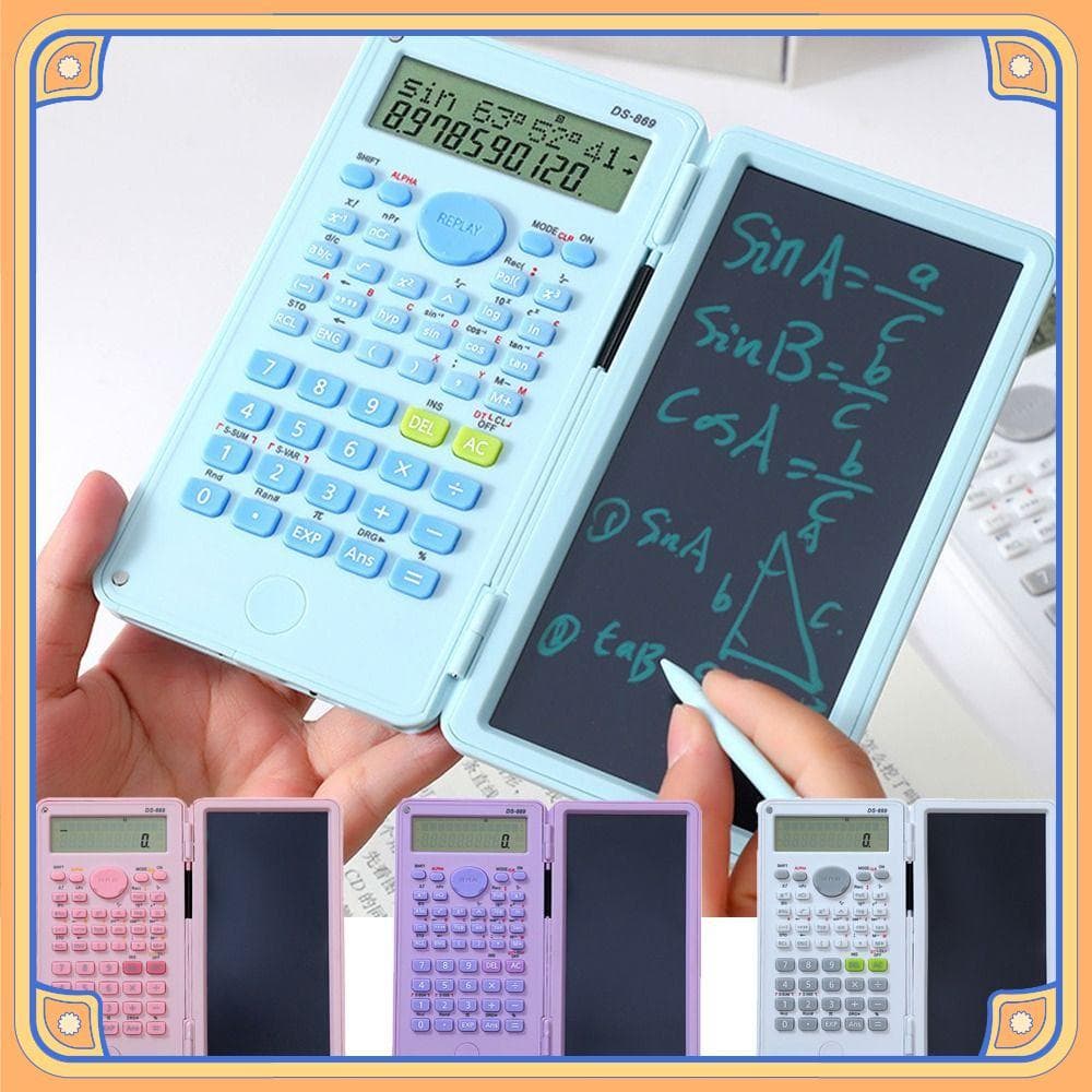 Calculadora Matemática  , Científica Portátil Dobrável Com Bloco De Notas LCD , 12 Dígitos