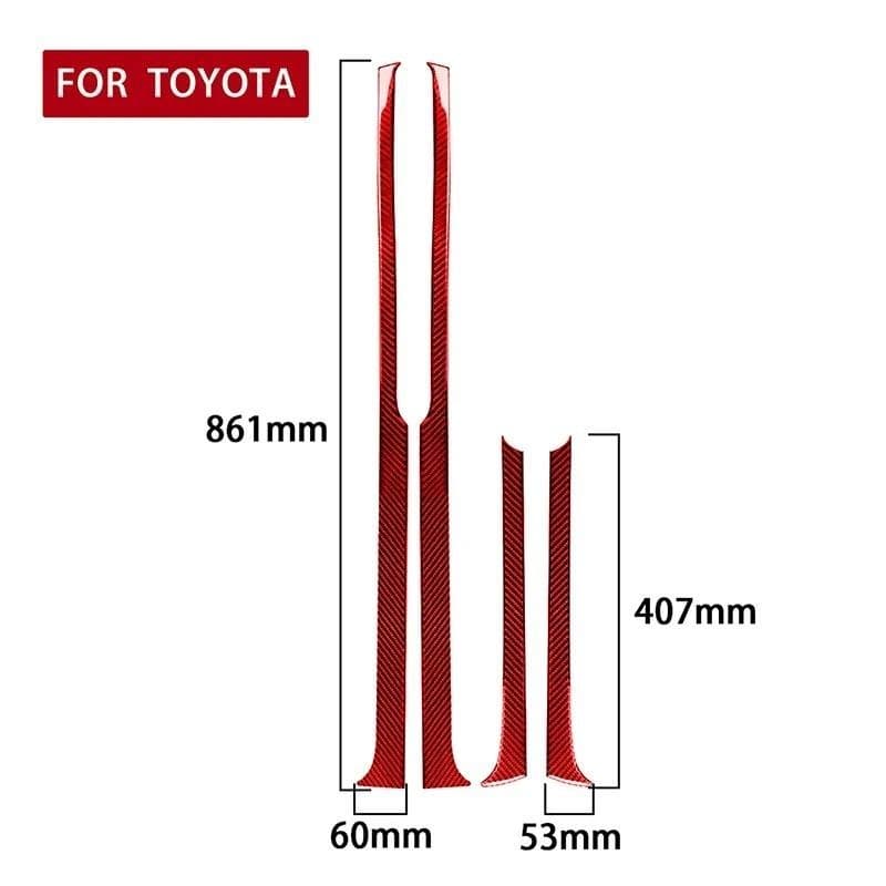 Painéis De Porta Do Carro Decoração Lateral Adesivo Capa Automática Guarnição Modificação Interior Adesivos Para Toyota