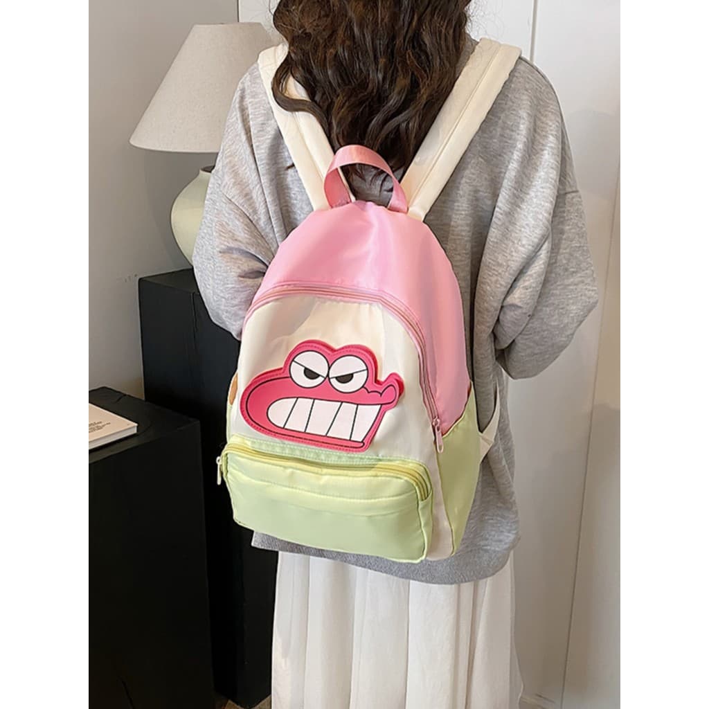 Nova mochila simples menina bonito grande capacidade crianças pequena mochila leve cor combinando estudantes da escola p