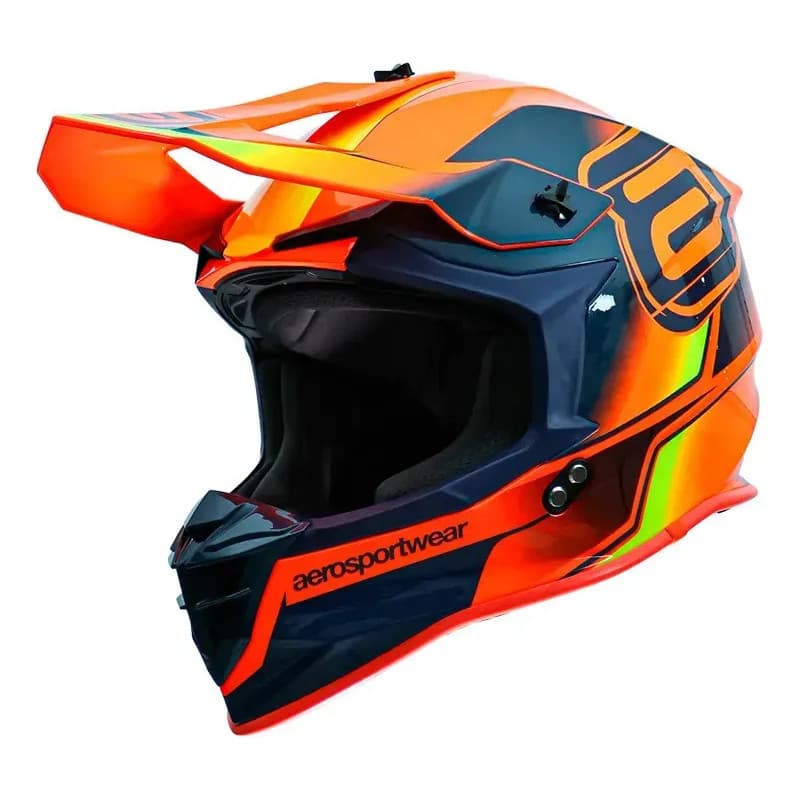 Capacete Asw R3 para Motocross c/acabamento Brilhante TAM. 58