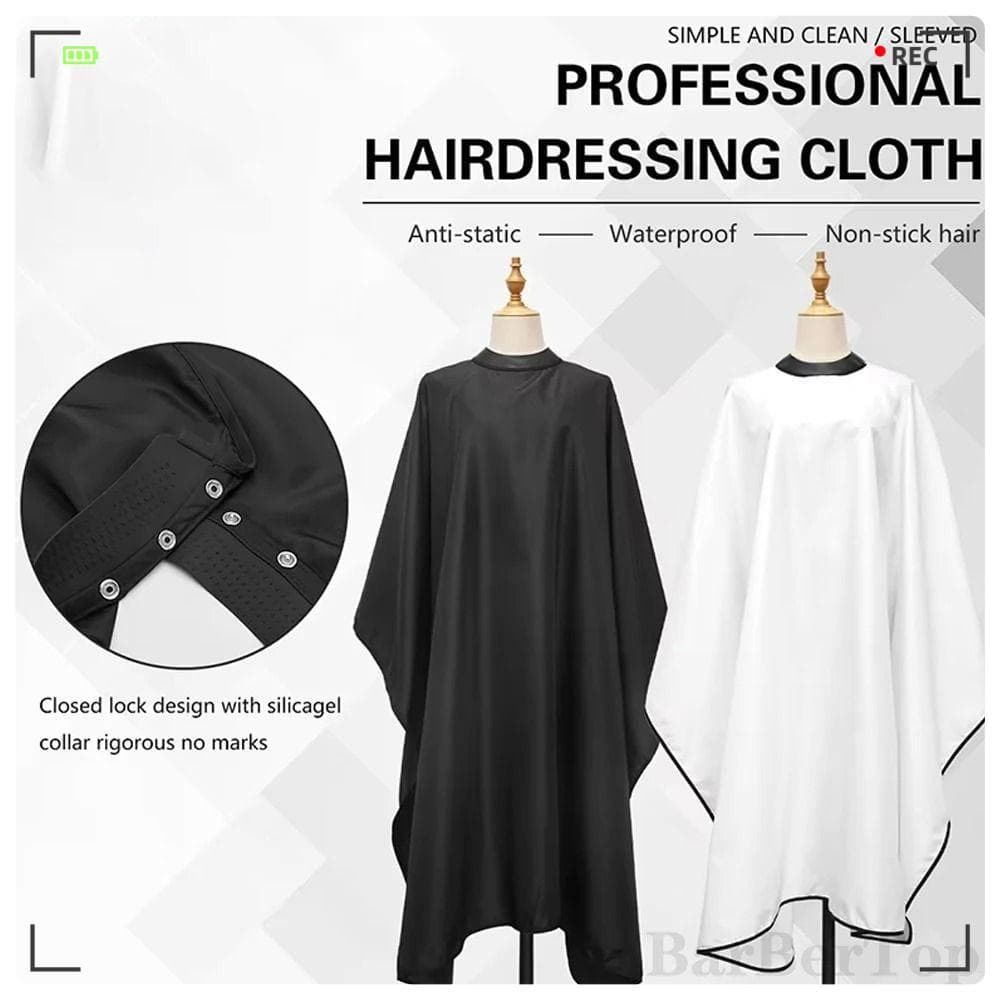 Capa De Barbeiro , Pano De Corte De Cabelo À Prova D'água Com Fivela Oculta , Vestido De Cabeleireiro Decote D