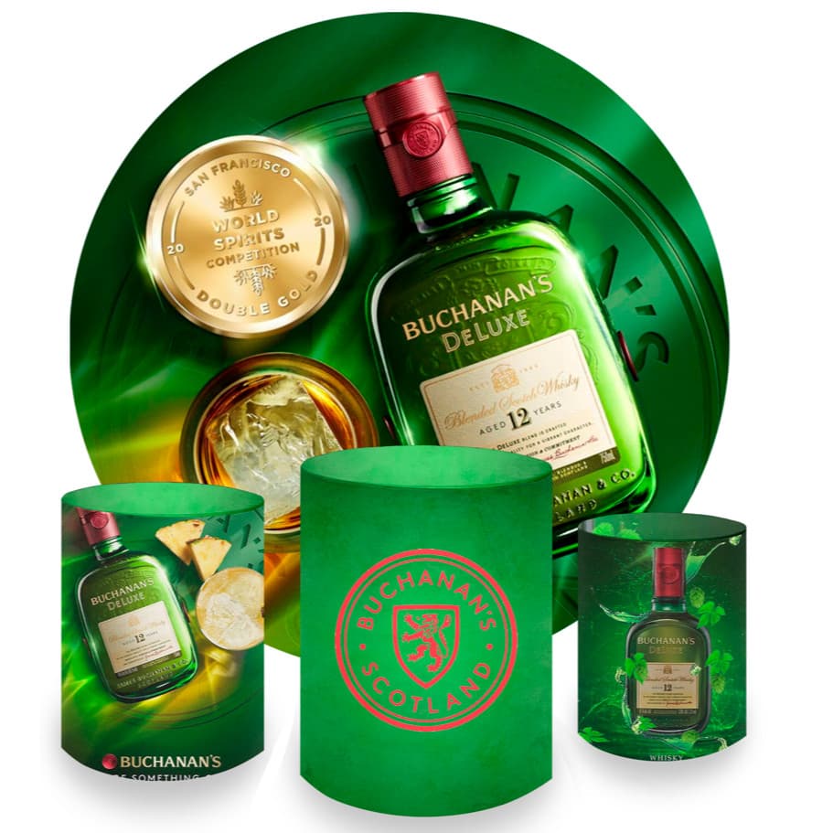 Kit Capas Painel Redondo E Capas De Cilindro Sublimados Decoração Tema Bebida Buchanans | Envio Rapido