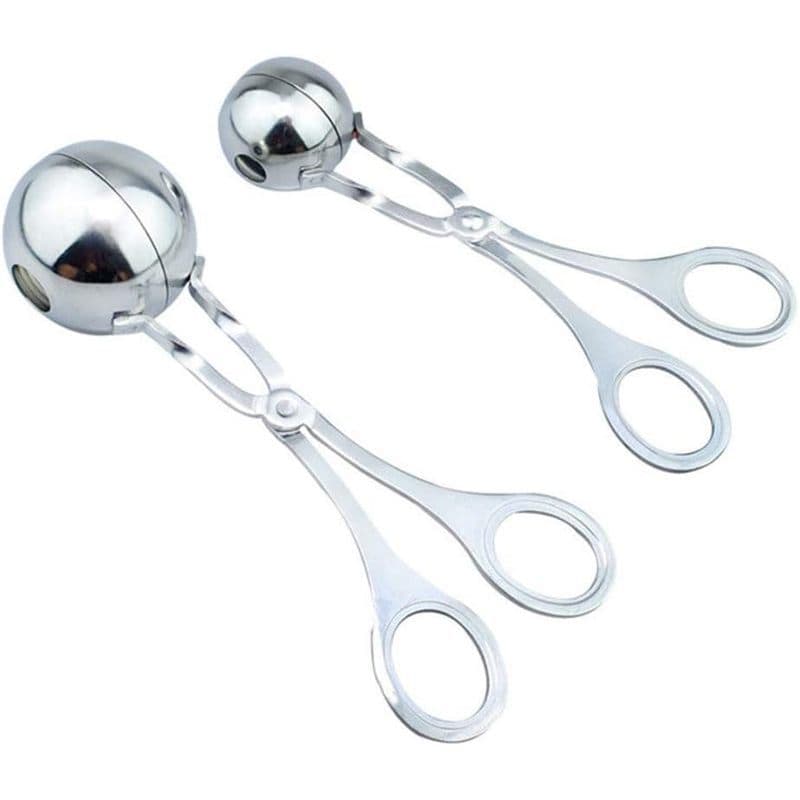 2 PCS Boladores De Carne Antiaderentes , Pinças Baller De Aço Inoxidável De Gelo Para Fabricante De Almôndegas Pop De Bo