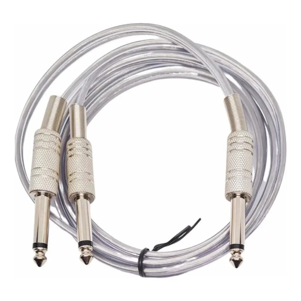 Cabo P10 Splitter Em Y 1 P10 Mono P/2 P10 Mono 50cm Blindado