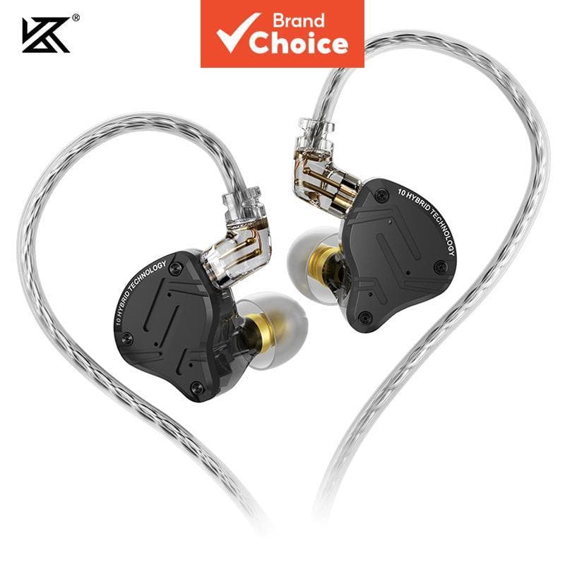 KZ ZS10 PRO X Fones de Ouvido de Metal com Drivers Híbridos, Graves Potentes, Fones de Ouvido Intra-Auriculares com