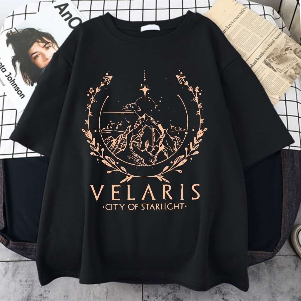 Camiseta Acotar Corte De Espinhos E Rosas Velaris City Of Starlight