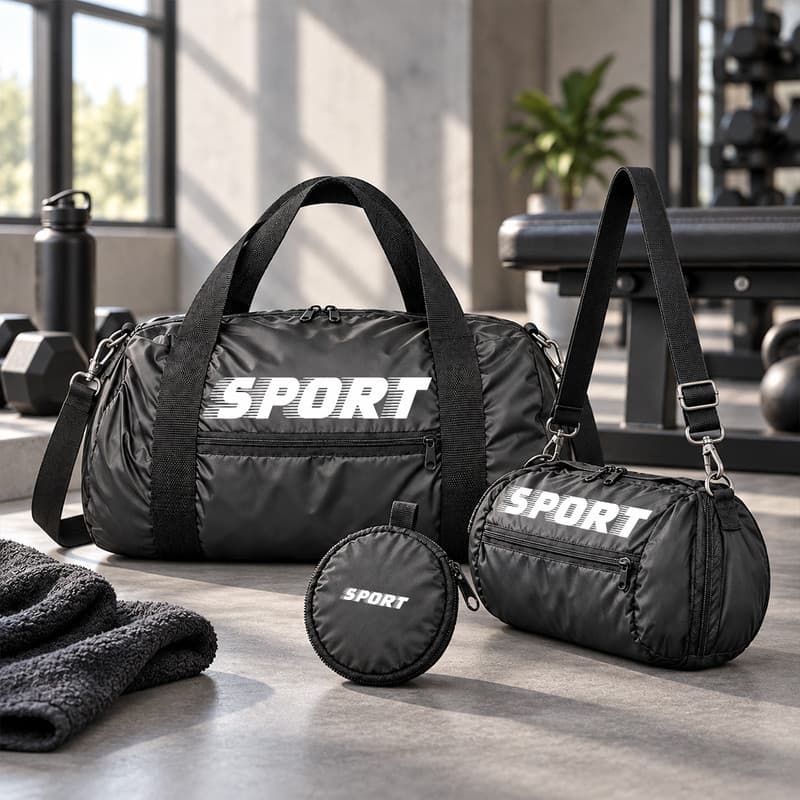 Conjunto Gym Bag Mala Fitness Bolsa Transversal Estojo Vôlei Basquete Handebol Promoção