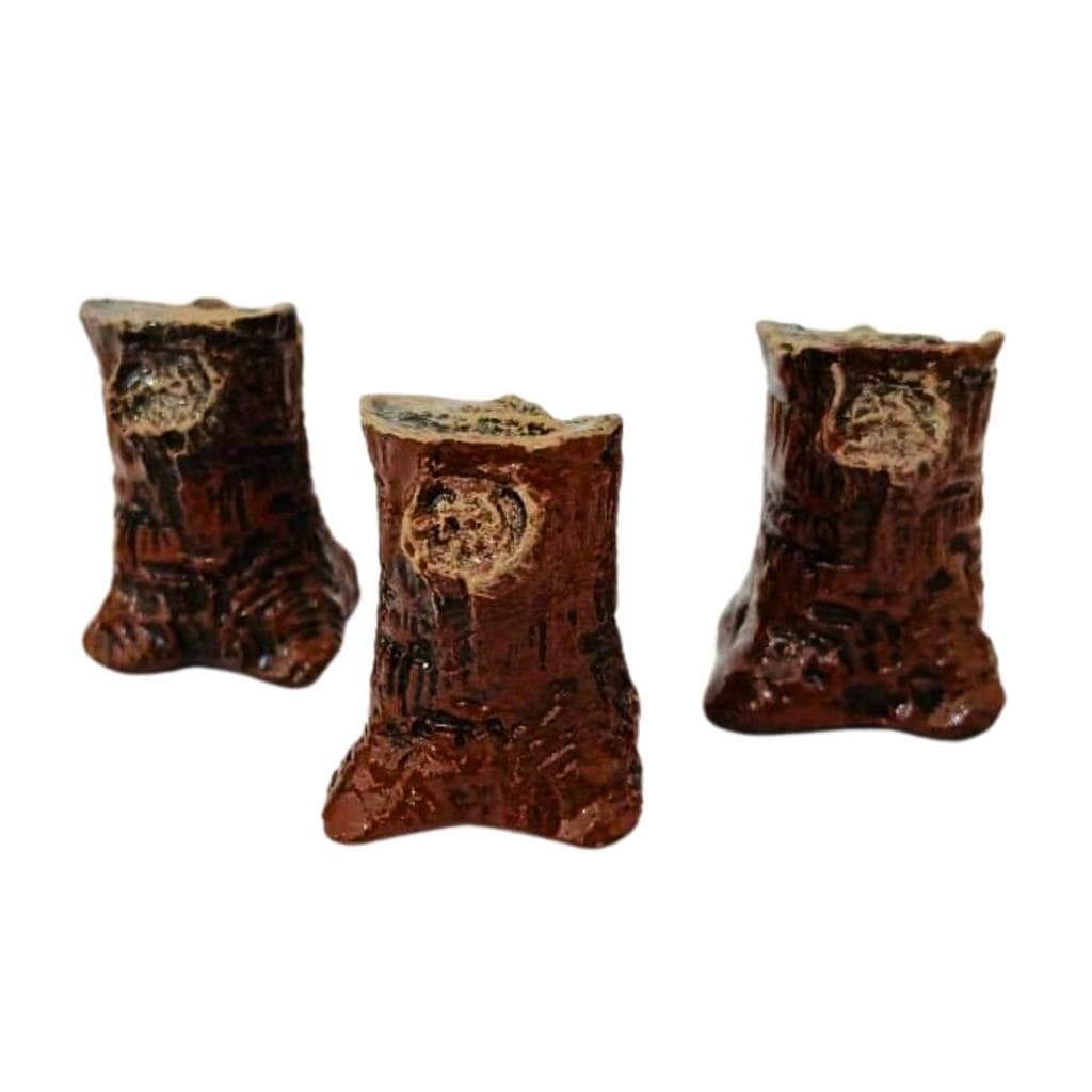 Kit Enfeites Mini Toras  com 3 Und Decoração Aquário Beteira Fonte Jardins Fragata