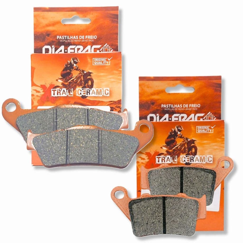 Kit Pastilhas de Freio Dominar 200 / Hunter 350 / Meteor 350 / Classic 350 Diafrag Cerâmica