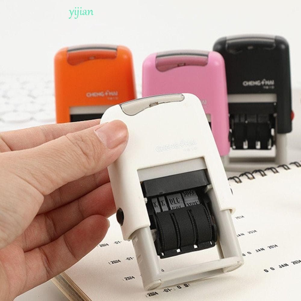 Selos De Data YIJIAN , Autotintados De Retorno De Tinta Automática De Conta Com Alça , Carimbo De Roda De Corrida Suave