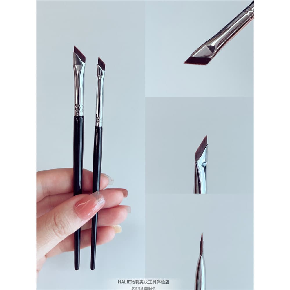 HALIE versão atualizada 182 lâmina pincel de delineador Ultra-fino pincel de maquiagem macio angular pincel de sobrancel
