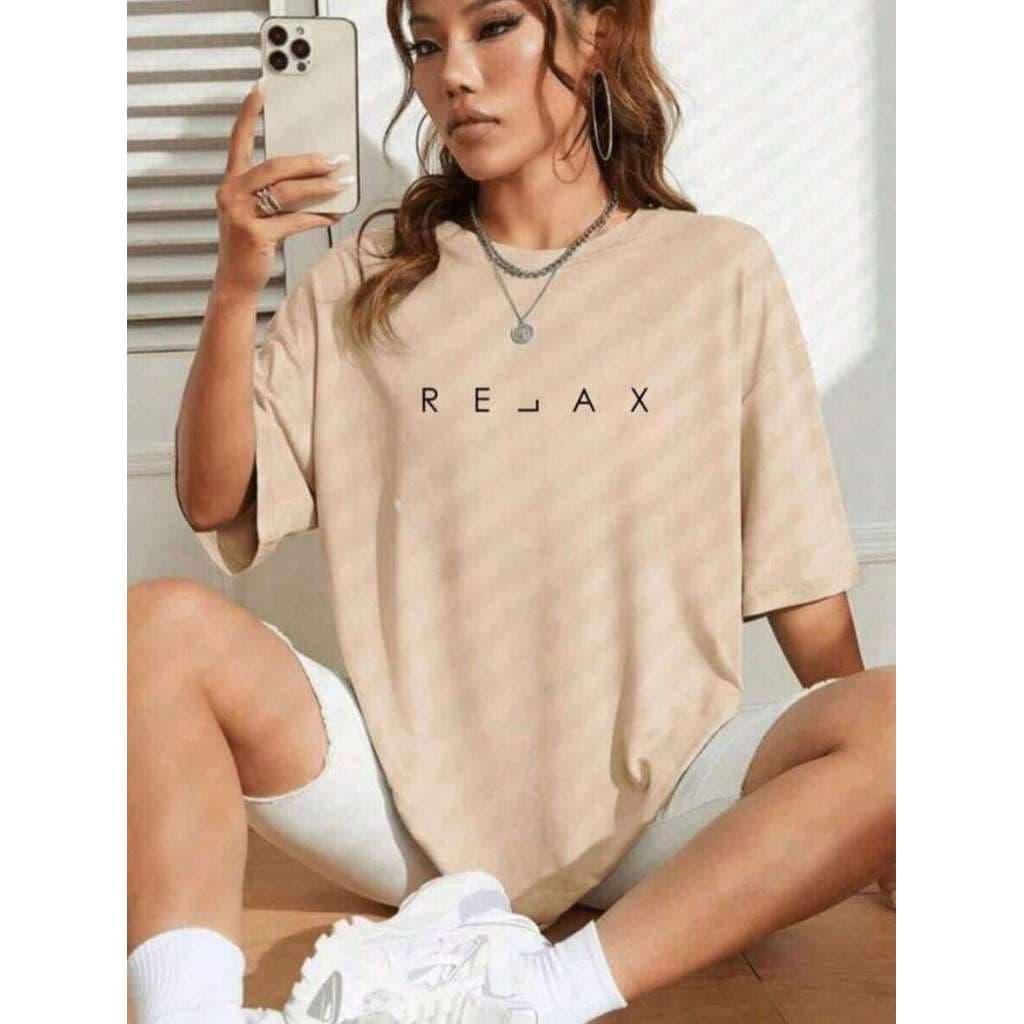 Camiseta Feminina Oversize Estampa Relax 100% Algodão Lançamento Mosa