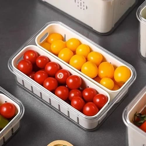 Cesto Organizador Vasilha Conserva Fruta Armazena Caixa Legumes Guarda Marmita Alimento Pote