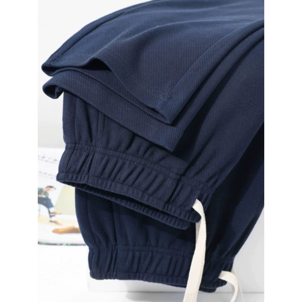 Estilo retrô americano moderno!Calças masculinas retas Sweatpants verão estilo fino All-Match solto Drape calças casuais