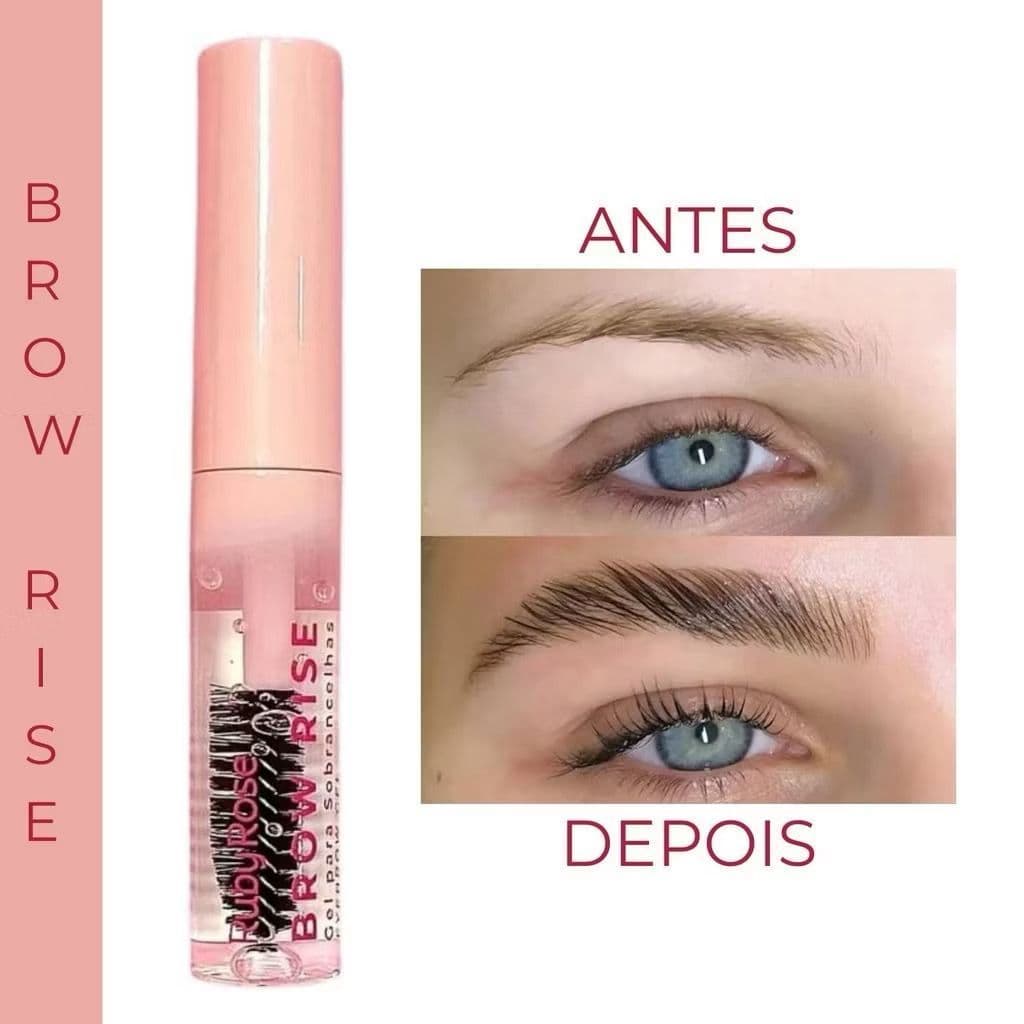 Kit 3 Gel para Sobrancelhas Brow Rise Ruby Rose Incolor Fixador Longa Duração