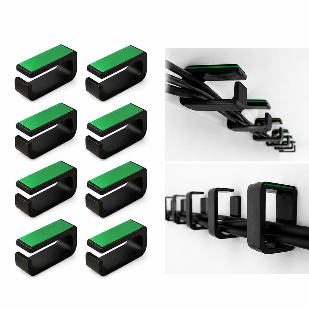 Passa fio Kit Organizador De Cabos para Esconder Fios embaixo de Mesa Setup Gamer Home Office