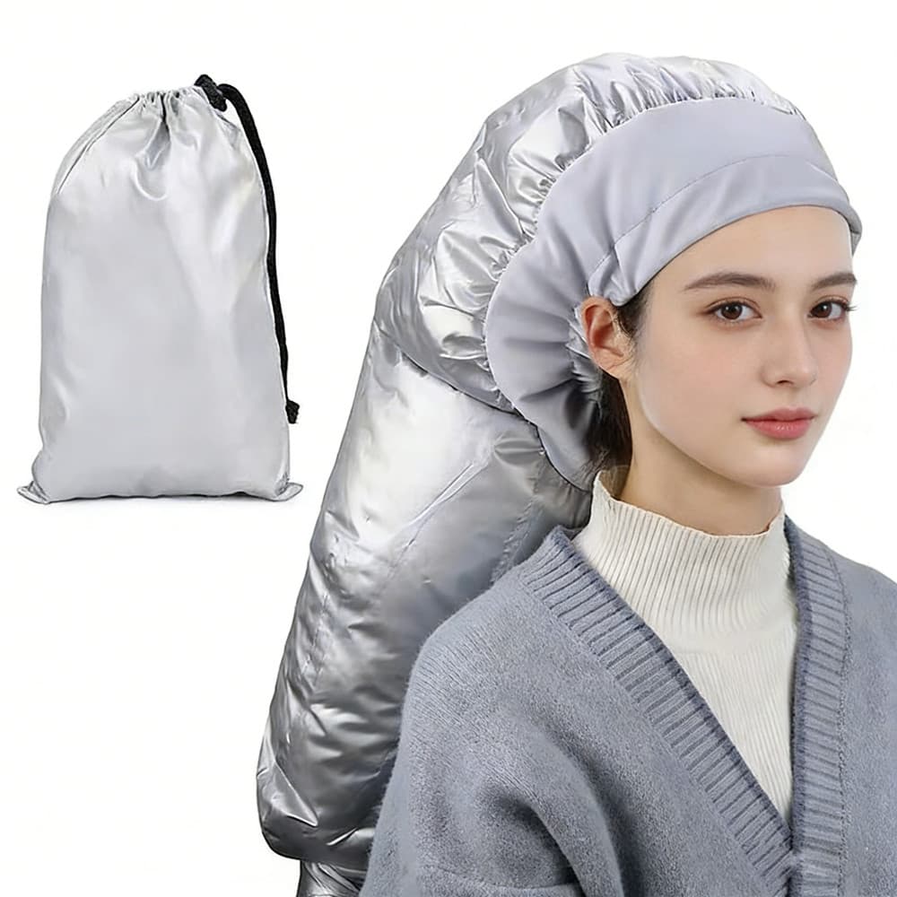 Touca de secagem de cabelo, boné de óleo cozido, estilo de cabelo encaracolado, cuidados com o cabelo, tipo arnês, Extra