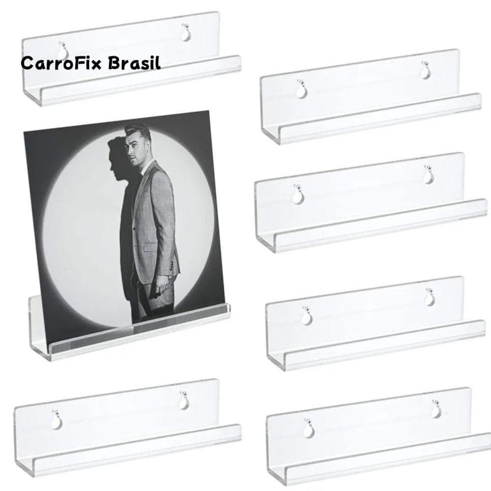 Prateleira De CD WWAX , Suporte Para Discos Acrílicos Criativo De Vinil Montado Na Parede De 4/7/12 Polegadas