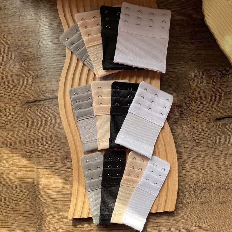 Roupa íntima elástica com extensor de sutiã de gancho e olhal alongado, quatro fileiras, três fileiras, dois ganchos, al