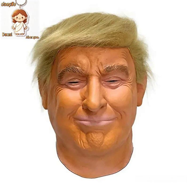 Máscara de Látex Completa de Cabeça Humana de Trump para Festival Halloween Páscoa Festa de Fantasia Fãs de Cosplay Pres