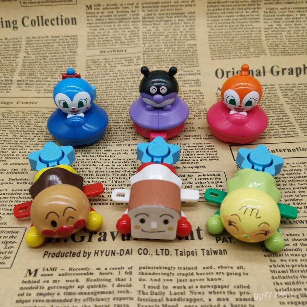 Itens populares: Ornamentos colecionáveis da série Anpanman Bacteria Boy Stretch Car da Bandai, que foi descontinuada, b