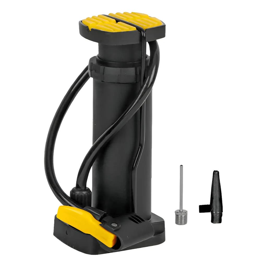 Bomba Ar Pedal Pneu Carro Moto Bicicleta Colchão Inflável Preto