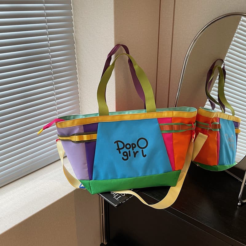 Bolsa de viagem de curta distância feminina de grande capacidade dopamina bolsa de um ombro Tote embarque Fitness portát