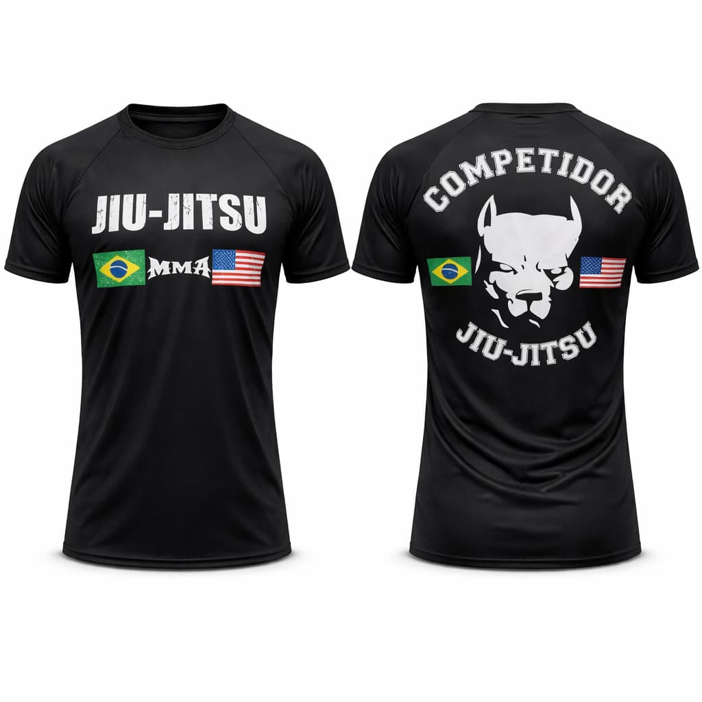 Camisa Pra Jiu Jitsu Modelo Treino Nogi Mma Luta Camiseta Dryfit Lutador Treino Profissional Premium