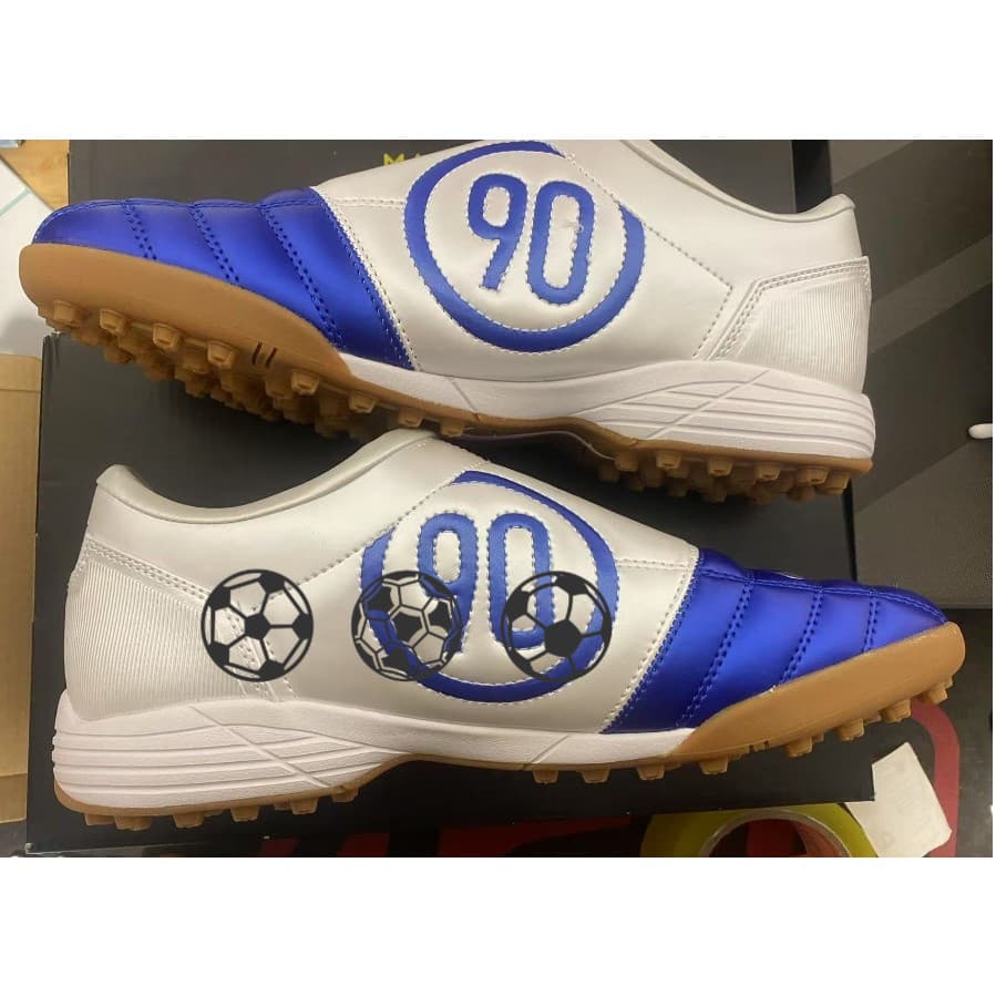 2025 Botas De Futebol De Corte Baixo Antiderrapantes E Resistentes Ao Desgaste De Alta Qualidade Azul Safira Cinza TF Tu