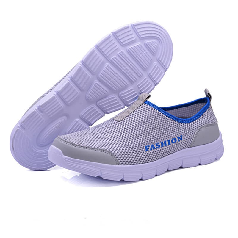 Sapatos de malha respirável para mulheres no verão, sapatos de malha estilo coreano, tênis casuais para homens, novos sa