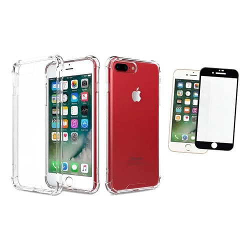 Capa Compatível Iphone 7 Plus / 8 Plus + 2 Pel. Vidro 3d