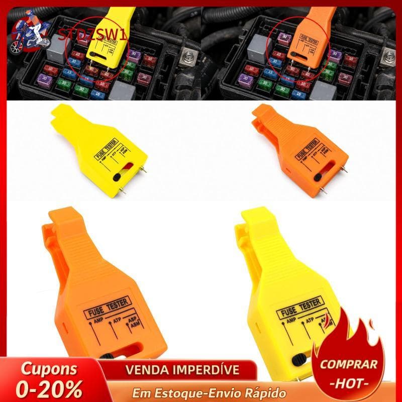 [stdzsw1] Extrator Compacto De Testador De Fusível Automotivo LED Ferramenta De Plástico Detector De Luz Para Avaliação