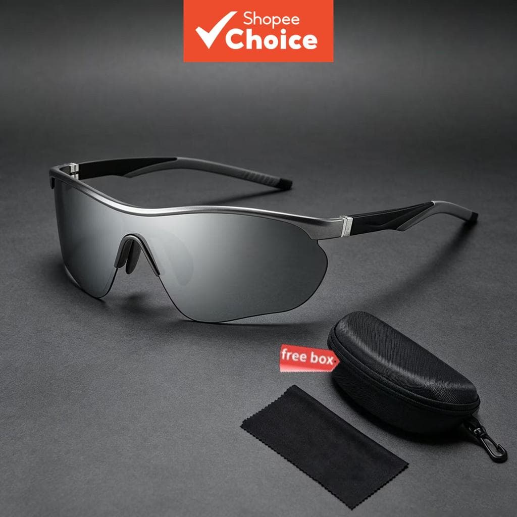 Óculos De Sol Unissex Uv400 Para Ciclismo , Caminhada , Corrida , Esportes Com Estojo