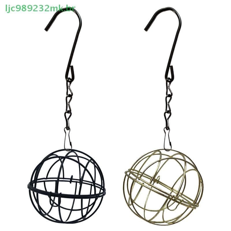 [MYBR] Conjunto De Alimentador De Pássaros Com Bola De Sebo De Metal De 1 Unidade Corrente Suspensa Alimentadores À Prov