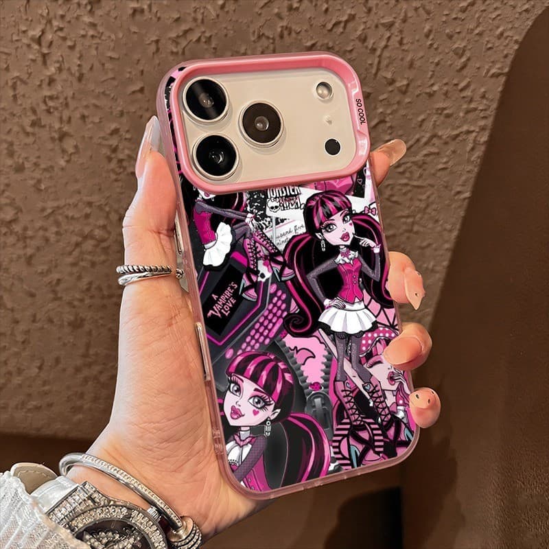 Capinha de silicone fosca impacto-Monster High Draculaura For iPhone XS,11,12 ProMax,13,14,15Plus,16,17