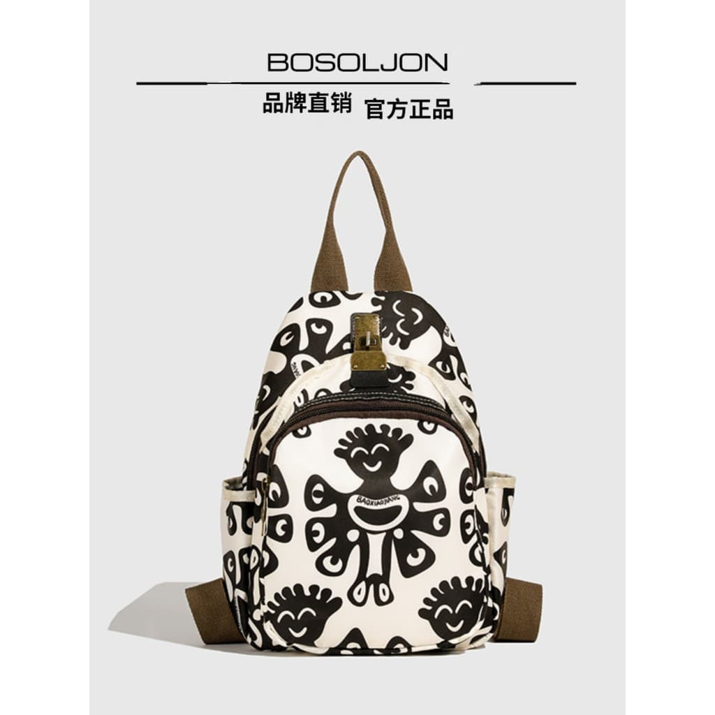Leve passeio mochila de viagem feminina 2024 novo estilo moda lona viagem lazer Oxford pano senhoras mochila grande