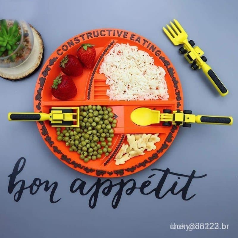 Dinossauro Construtivo Infantil Comedor De Placas E Utensílios Folclóricos De Mesa Placemats Conjunto De Jantar Prato Pa