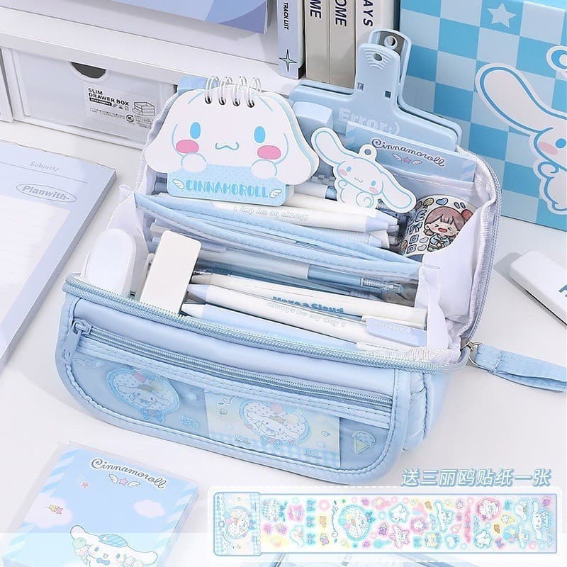 Estojo de lápis Kuromi, Cinnamoroll, My Melody, adequado para meninas, grande capacidade, estojo de lápis fofo, adeq X0C