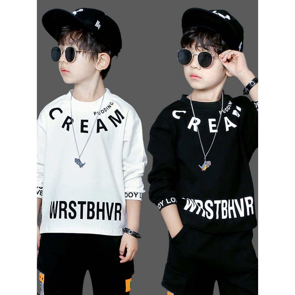 Camiseta infantil de manga comprida meninos 2026 novo estilo roupas de outono meninos bonito moda roupas de bebê camisa