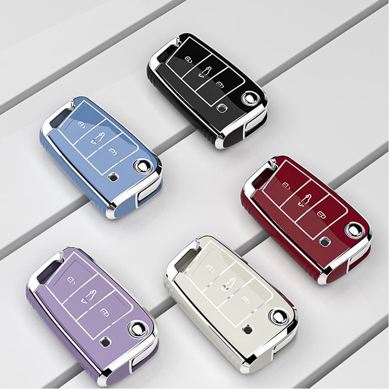 Capa Protetora De Para Chave Remota De Carro VW Volkswagen Golf 7 MK7 Tiguan MK2 Skoda Octavia A7 Assento Ateca Leon