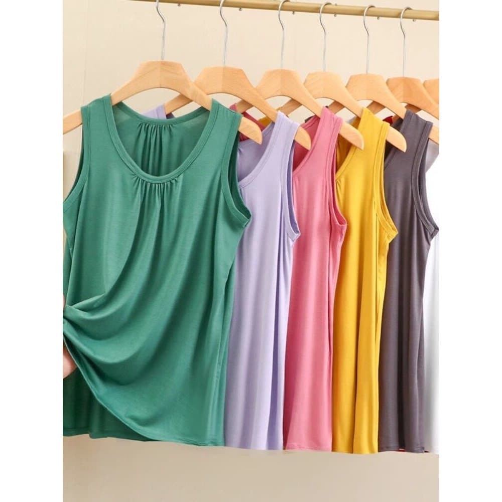 Colete Modal feminino solto tamanho grande verão estilo fino roupa interior mais magro olhar estilingue sem mangas camis