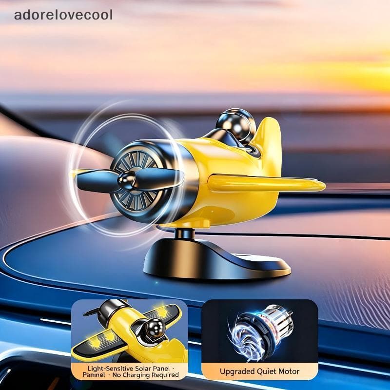 360 ° Ornamento De Aeronave Solar Giratório Para Carro , Decoração De Painel Interno Automotivo Mesa De Escritório Domés