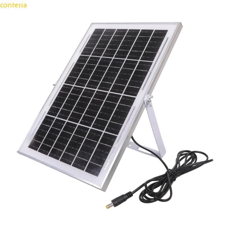 Painel Solar contessa 12V 12W Saída 5 5X2 1mm IP66 À Prova D Para Câmeras Segurança Externas