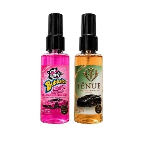 KIT Arominha BUBBALOO + TÊNUE Odorizador para Veículos 60ml - Perfume para Interior de Carro