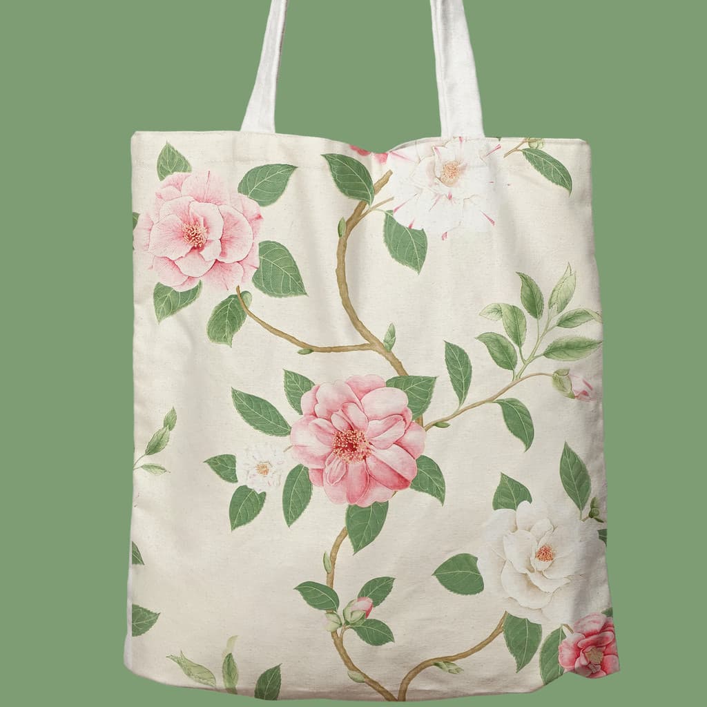 Planta flores algodão linho bolsa saco estudante saco portátil compras saco de armazenamento ecológico Menu de compras o
