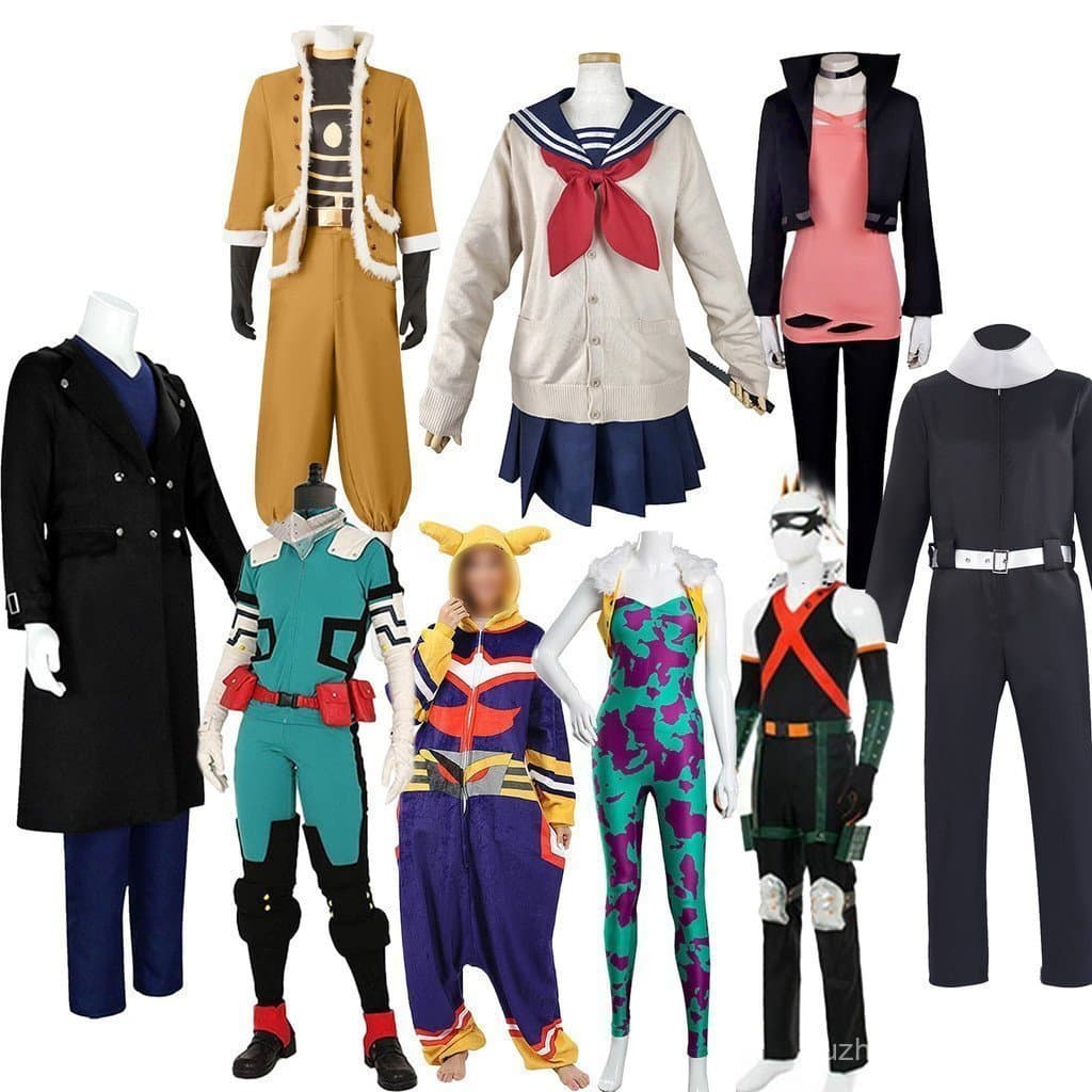 Vestido de Cosplay de Cheerleader Estilo Preppy de My Hero Academia, Conjunto de Roupas Esportivas Listradas Vermelhas