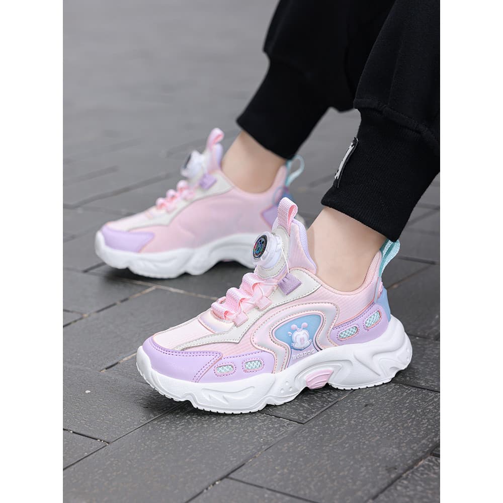 Bobo meninas sapatos esportivos 2026 primavera outono novo estilo médio grande crianças couro à prova dwaterproof água m